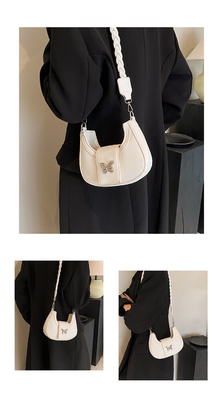 Popular nova bolsa de design de nicho moda feminina estilo estrangeiro bolso borboleta sentido avançado de todos os ombros bolsa de baixo braço