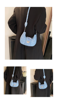 Popular nova bolsa de design de nicho moda feminina estilo estrangeiro bolso borboleta sentido avançado de todos os ombros bolsa de baixo braço