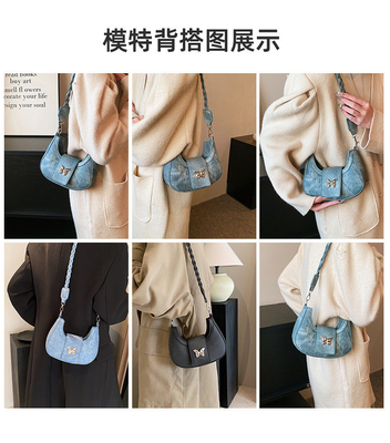 Popular nova bolsa de design de nicho moda feminina estilo estrangeiro bolso borboleta sentido avançado de todos os ombros bolsa de baixo braço