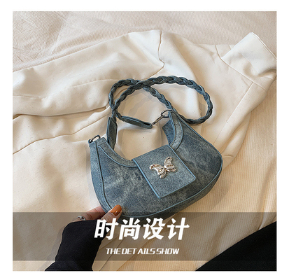 Popular nova bolsa de design de nicho moda feminina estilo estrangeiro bolso borboleta sentido avançado de todos os ombros bolsa de baixo braço