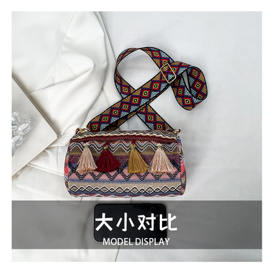 MODA STÍLIO NACIONAL CHINESE ESPALHA AMBIGADA CARTELHA DE ALMOFASCO BOLSA CROSSBODY BOLSA de ombro estriada BOLSA DE MUJERES