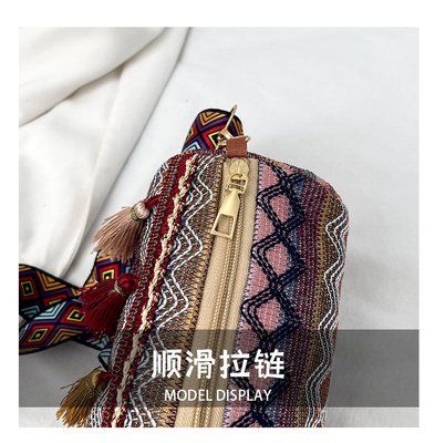 MODA STÍLIO NACIONAL CHINESE ESPALHA AMBIGADA CARTELHA DE ALMOFASCO BOLSA CROSSBODY BOLSA de ombro estriada BOLSA DE MUJERES