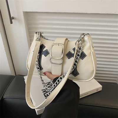 Bolsa de baixo de braço de alta qualidade nova moda de outono e inverno para mulheres moda de nicho tudo retro cadeia de passageiros ombro e costas