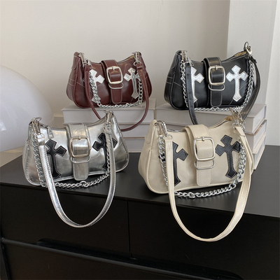 Bolsa de baixo de braço de alta qualidade nova moda de outono e inverno para mulheres moda de nicho tudo retro cadeia de passageiros ombro e costas