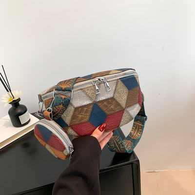 Outono e Inverno RETRO BOLSA CROSSBODY BOLSA FEMENAL BOLSA DE MODA BÓSICO CROSSBODY BOLSA NOVO NICHE DESIGN TELÉFONO MÓVIL FAN RETRO