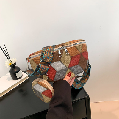 Outono e Inverno RETRO BOLSA CROSSBODY BOLSA FEMENAL BOLSA DE MODA BÓSICO CROSSBODY BOLSA NOVO NICHE DESIGN TELÉFONO MÓVIL FAN RETRO