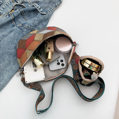 Outono e Inverno RETRO BOLSA CROSSBODY BOLSA FEMENAL BOLSA DE MODA BÓSICO CROSSBODY BOLSA NOVO NICHE DESIGN TELÉFONO MÓVIL FAN RETRO