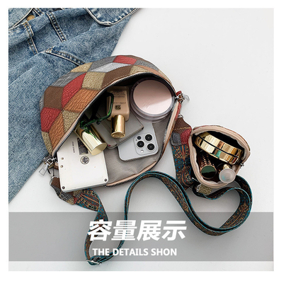 Outono e Inverno RETRO BOLSA CROSSBODY BOLSA FEMENAL BOLSA DE MODA BÓSICO CROSSBODY BOLSA NOVO NICHE DESIGN TELÉFONO MÓVIL FAN RETRO