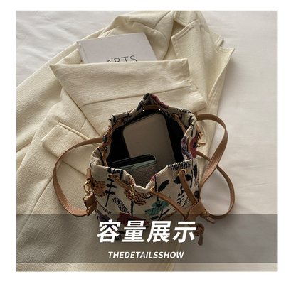 NOVO VENTO NACIONAL CHINESE MANCHILHA BUCKET BAGA SIMPLE moda tendência verão NOVO STYLE LINEN de alta qualidade SENSE SINGLE OLHO