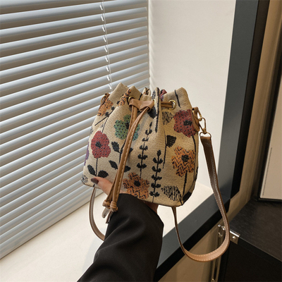 NOVO VENTO NACIONAL CHINESE MANCHILHA BUCKET BAGA SIMPLE moda tendência verão NOVO STYLE LINEN de alta qualidade SENSE SINGLE OLHO