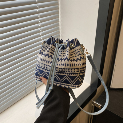 NOVO VENTO NACIONAL CHINESE MANCHILHA BUCKET BAGA SIMPLE moda tendência verão NOVO STYLE LINEN de alta qualidade SENSE SINGLE OLHO
