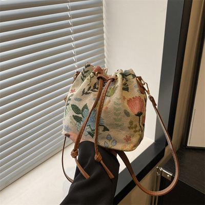 NOVO VENTO NACIONAL CHINESE MANCHILHA BUCKET BAGA SIMPLE moda tendência verão NOVO STYLE LINEN de alta qualidade SENSE SINGLE OLHO