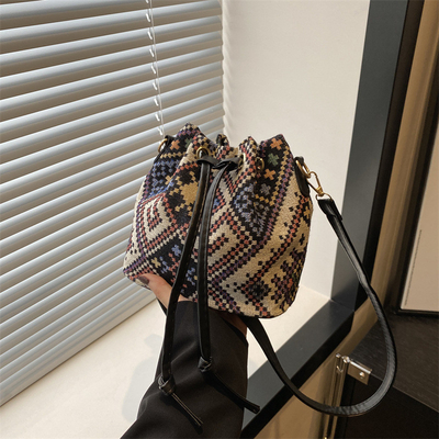 NOVO VENTO NACIONAL CHINESE MANCHILHA BUCKET BAGA SIMPLE moda tendência verão NOVO STYLE LINEN de alta qualidade SENSE SINGLE OLHO