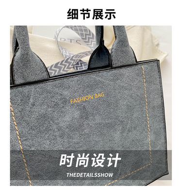 VINTAGE CHIC TEXTURED LETTER TOTE BAG BAGA DE MUJERES 2024 NOVA GRANDE Capacidade BAGA DE MANO DE MODA