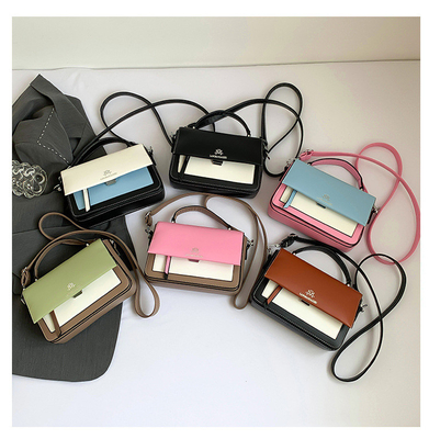 2024 PRIMERA-FEIRA E VERÃO NOVA MODA PEQUEIRA BALSA QUADRADA BALSA SINGLE SHOULDER BALSA COLOR COMPATÍVEL BALSA CROSSBODY