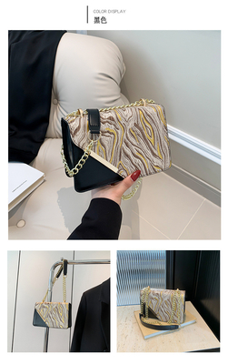 Saco feminino de moda nova saco pequeno quadrado nicho de atacado simples retro quicksand tudo um único ombro crossbody cha