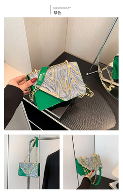 Saco feminino de moda nova saco pequeno quadrado nicho de atacado simples retro quicksand tudo um único ombro crossbody cha