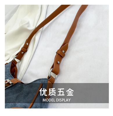 Moda Francesa Saco Casual de Brinco Feminino 2024 NUEVA TEXTURA Saco Baguete COLOR SIMPLE PATCHWORK SACO DE OLHO
