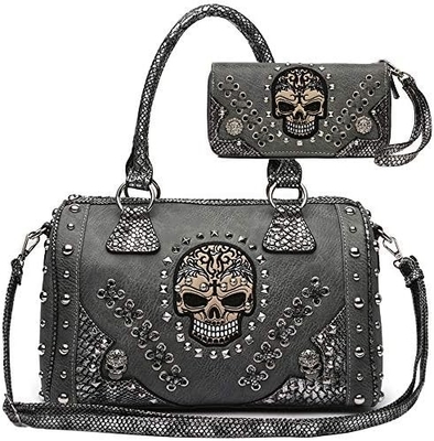 Dia dos Mortos do Cráneo do Açúcar Bolsa de Arte Punk Faixa Removível Saco Feminino Bolsa de Mão Ombro Bolsa Carteira
