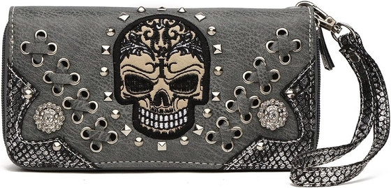 Dia dos Mortos do Cráneo do Açúcar Bolsa de Arte Punk Faixa Removível Saco Feminino Bolsa de Mão Ombro Bolsa Carteira