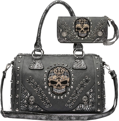 Dia dos Mortos do Cráneo do Açúcar Bolsa de Arte Punk Faixa Removível Saco Feminino Bolsa de Mão Ombro Bolsa Carteira