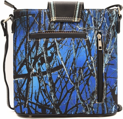 Camuflagem Rhinestone Cross Pistola Buckle Western Crossbody Bolsas de mão Cowgirl Country Bolsa estofada Mulheres Single Shoulder