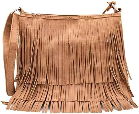 Moda western cowgirl estilo de couro franja crossbody bolsas de mão mulheres bolsa país todos os dias bolsa de ombro