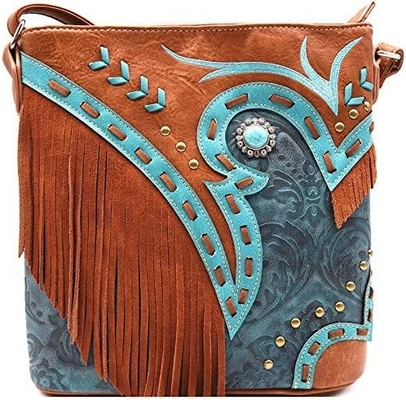 Moda western cowgirl estilo de couro franja crossbody bolsas de mão mulheres bolsa país todos os dias bolsa de ombro