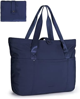 Saco de Tote para Mulheres, Saco de Tote dobrável com fecho Saco de ombro grande Saco de mão superior para viagens, trabalho