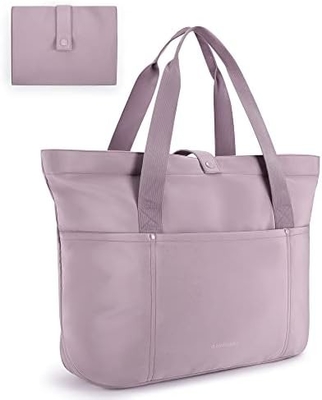 Saco de Tote para Mulheres, Saco de Tote dobrável com fecho Saco de ombro grande Saco de mão superior para viagens, trabalho
