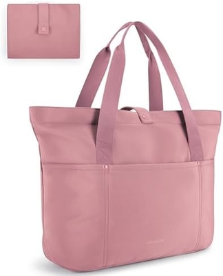 Saco de Tote para Mulheres, Saco de Tote dobrável com fecho Saco de ombro grande Saco de mão superior para viagens, trabalho
