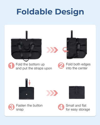Saco de Tote para Mulheres, Saco de Tote dobrável com fecho Saco de ombro grande Saco de mão superior para viagens, trabalho