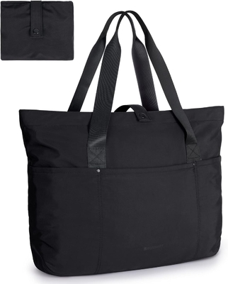 Saco de Tote para Mulheres, Saco de Tote dobrável com fecho Saco de ombro grande Saco de mão superior para viagens, trabalho