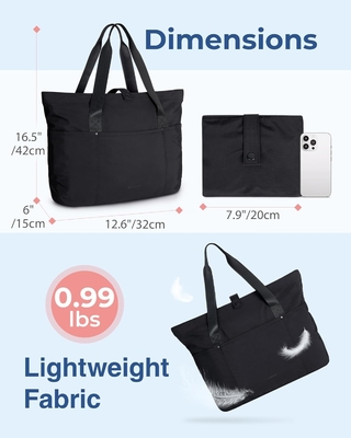 Saco de Tote para Mulheres, Saco de Tote dobrável com fecho Saco de ombro grande Saco de mão superior para viagens, trabalho