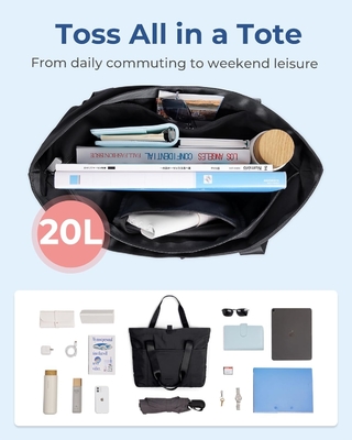 Saco de Tote para Mulheres, Saco de Tote dobrável com fecho Saco de ombro grande Saco de mão superior para viagens, trabalho