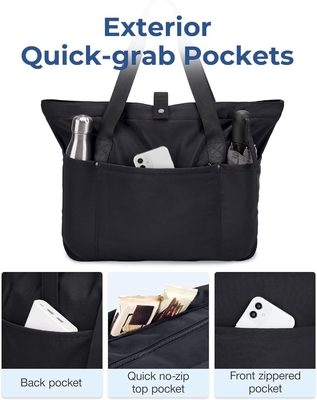 Saco de Tote para Mulheres, Saco de Tote dobrável com fecho Saco de ombro grande Saco de mão superior para viagens, trabalho