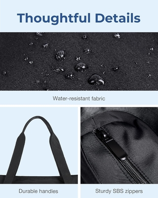 Saco de Tote para Mulheres, Saco de Tote dobrável com fecho Saco de ombro grande Saco de mão superior para viagens, trabalho