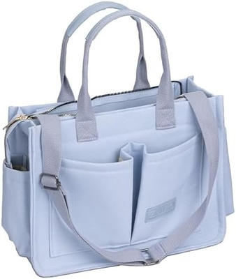 Sacos de mão para mulheres com bolsos, portátil, bolsas para todo o corpo, tudo, todos os dias, sacos de mão para trabalho, ginásio de praia.