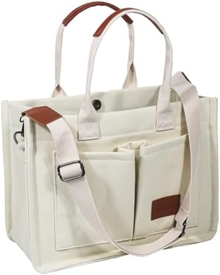 Sacos de mão para mulheres com bolsos, portátil, bolsas para todo o corpo, tudo, todos os dias, sacos de mão para trabalho, ginásio de praia.