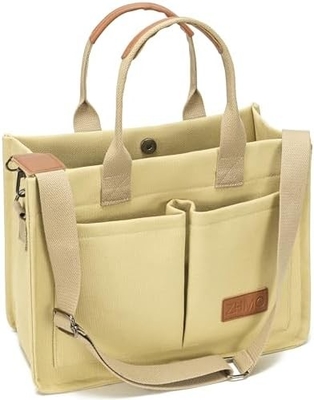 Sacos de mão para mulheres com bolsos, portátil, bolsas para todo o corpo, tudo, todos os dias, sacos de mão para trabalho, ginásio de praia.