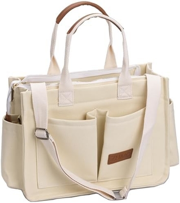 Sacos de mão para mulheres com bolsos, portátil, bolsas para todo o corpo, tudo, todos os dias, sacos de mão para trabalho, ginásio de praia.