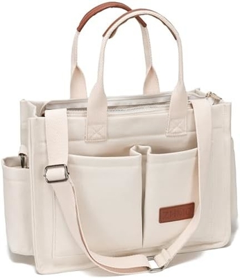 Sacos de mão para mulheres com bolsos, portátil, bolsas para todo o corpo, tudo, todos os dias, sacos de mão para trabalho, ginásio de praia.