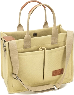 Sacos de mão para mulheres com bolsos, portátil, bolsas para todo o corpo, tudo, todos os dias, sacos de mão para trabalho, ginásio de praia.