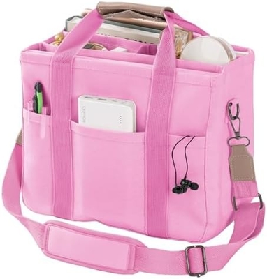 Saco de Tote de lona com bolsos múltiplos Saco de Tote Crossbody para mulheres Saco de mão de ombro moderno Tudo Saco de Tote com Compart