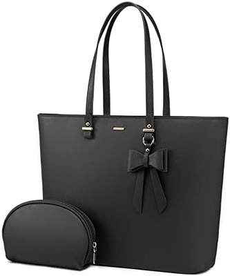 Lovevook laptop bag para mulheres, bolsa de computador de couro estruturado, carteira de trabalho profissional, escolha de professores/advogados,