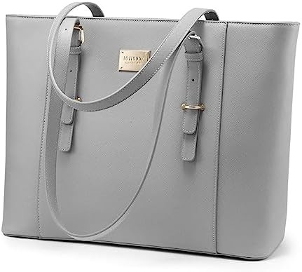 Lovevook laptop bag para mulheres, bolsa de computador de couro estruturado, carteira de trabalho profissional, escolha de professores/advogados,