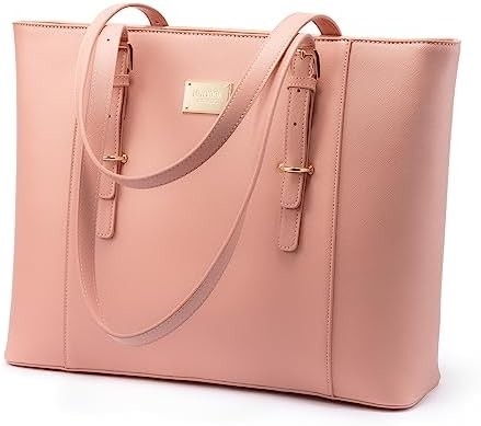 Lovevook laptop bag para mulheres, bolsa de computador de couro estruturado, carteira de trabalho profissional, escolha de professores/advogados,
