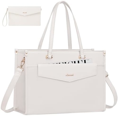Lovevook Saco de Laptop para Mulheres, 15,6 polegadas Laptop Tote Saco 2-em-1 Saco de Trabalho Profissional Bolsa de Negócios com Embreagem
