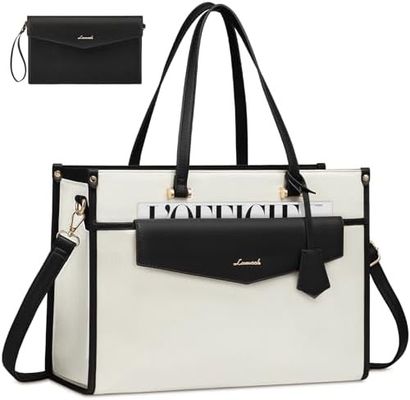 Lovevook Saco de Laptop para Mulheres, 15,6 polegadas Laptop Tote Saco 2-em-1 Saco de Trabalho Profissional Bolsa de Negócios com Embreagem