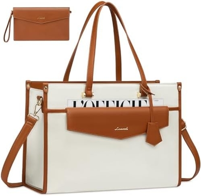 Lovevook Saco de Laptop para Mulheres, 15,6 polegadas Laptop Tote Saco 2-em-1 Saco de Trabalho Profissional Bolsa de Negócios com Embreagem